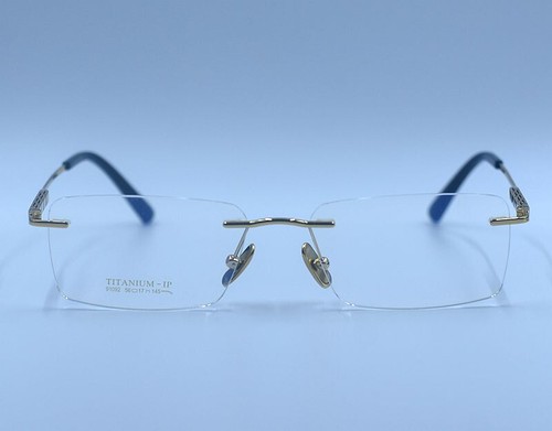 2025 New Titanium glasses frame Men's business eyeglasses Gold Rimless glasses - Picture 17 of 23