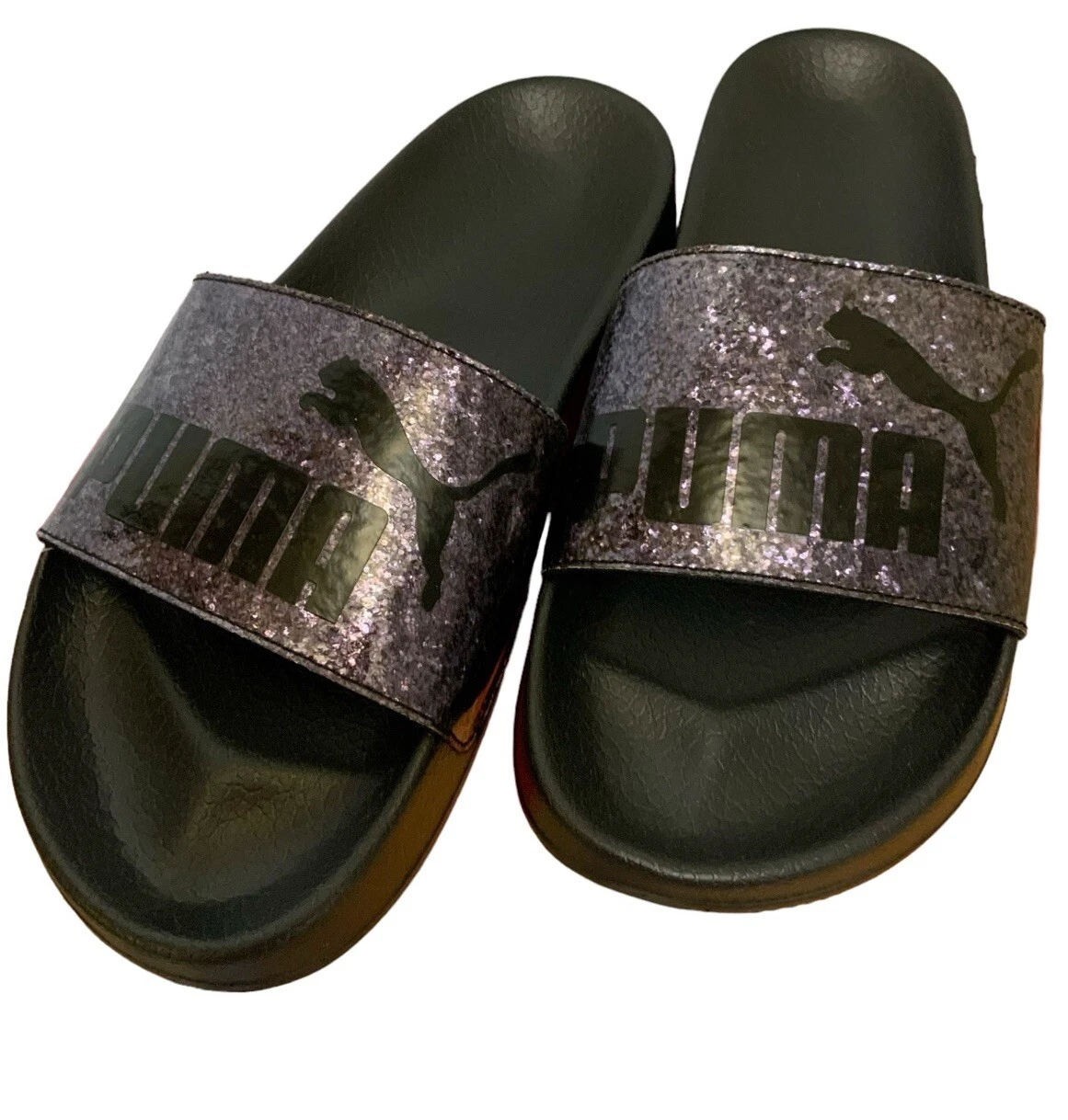 Scarpe Puma donna taglia 6 5 glitz slide viola slip on spiaggia estate comode