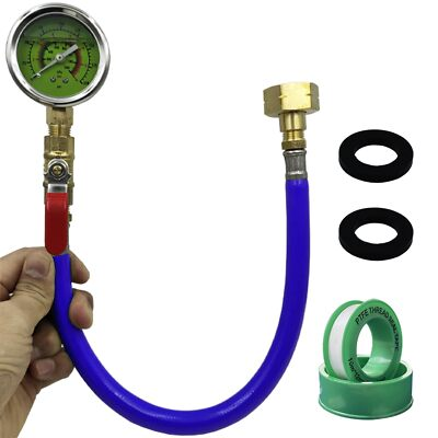 #ad Water Pressure Test Gauge Kit 0 200 PSI 3 4 Inch Hose Home Garden Industrial $24.16