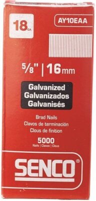 Senco 5/8 in. Galvanized 5000 Per Box 18 Gauge Slight-Headed Brad Nails