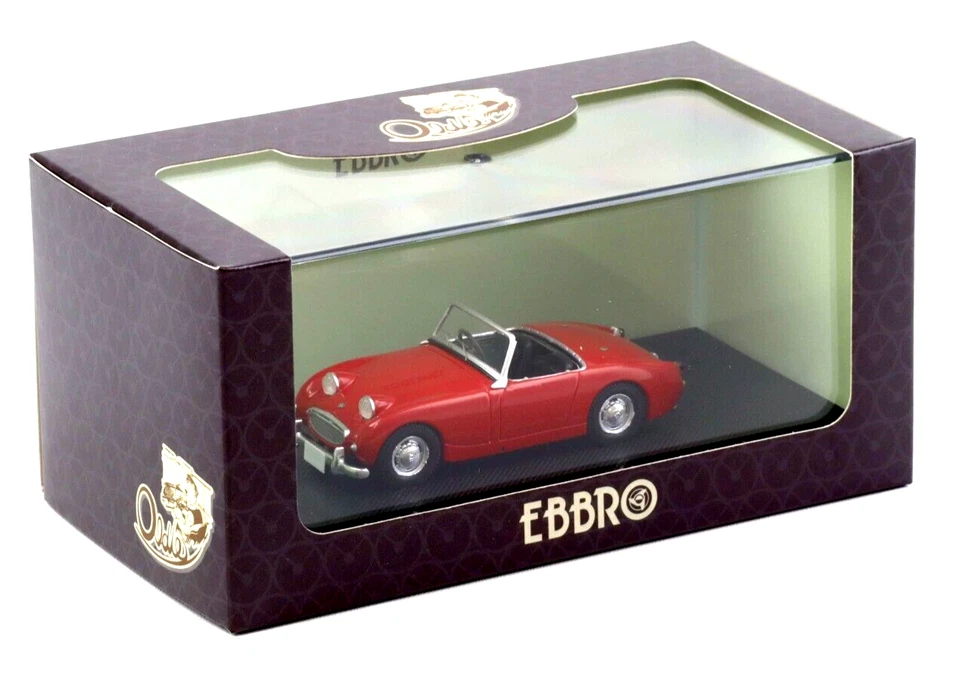 EBBRO 1/43 RESINA 1958-1961 AUSTIN HEALEY "FROGEYE" SPRITE MK1 INTERIOR ROJO/NEGRO Foto 4 de 4