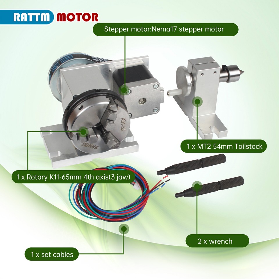 Router Table Feed Rotation 【US】 CNC Router Rotary Table 4:1 Rotation 4th Axis 3 Jaw 65mm Chuck w ...