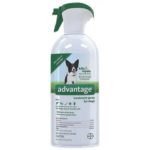 Bayer Advantage Flea and Tick Treatment Spray for Dogs, Oz for