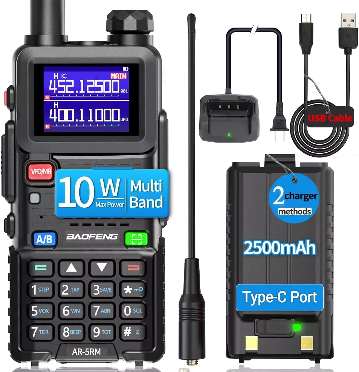 BAOFENG Radio 5RM 10W Ham Radio Long Range Handheld Upgrade of UV 