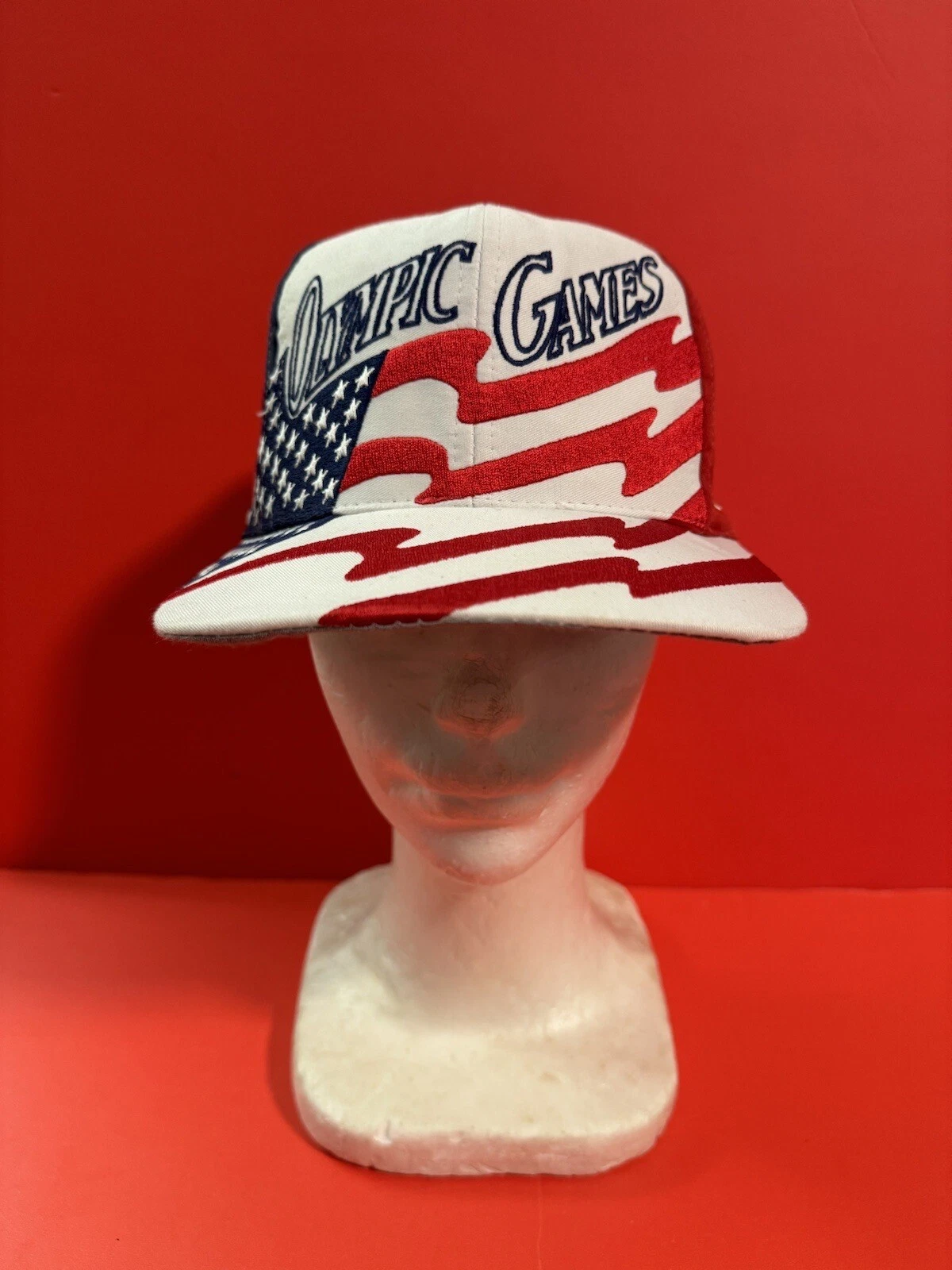 VTG-1996 Atlanta Olympic Games USA Logo 7 American Flag snapback hat