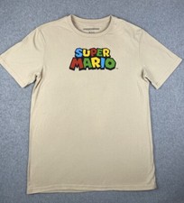 Mens Nintento Super Mario Kart Tan T Shirt Size Medium