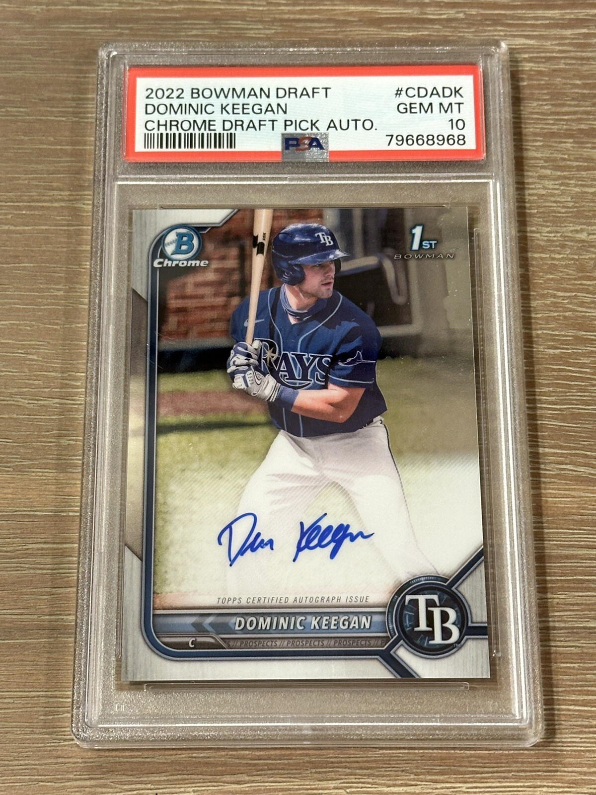 PSA 10 DOMINIC KEEGAN AUTO 1st 2022 Bowman Chrome Draft Autograph RC GEM MINT