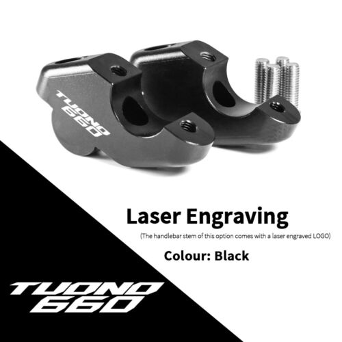 Handlebar Riser Clamp Extend Adapter For Aprilia Tuono 660 V4 900 Dorsoduro 17- - Picture 8 of 22