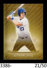 1-2013 BOWMAN STERLING GOLD REFRACTOR BUBBA STARLING ROYALS 21/50