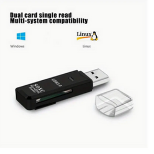 2-in-1 USB 2.0 TF SD-Kartenleser - High-Speed Multifunktionsadapter - Bild 7 von 8