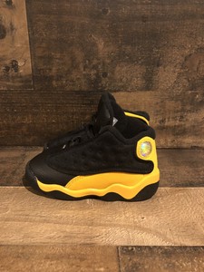jordan 13 black and yellow toddler