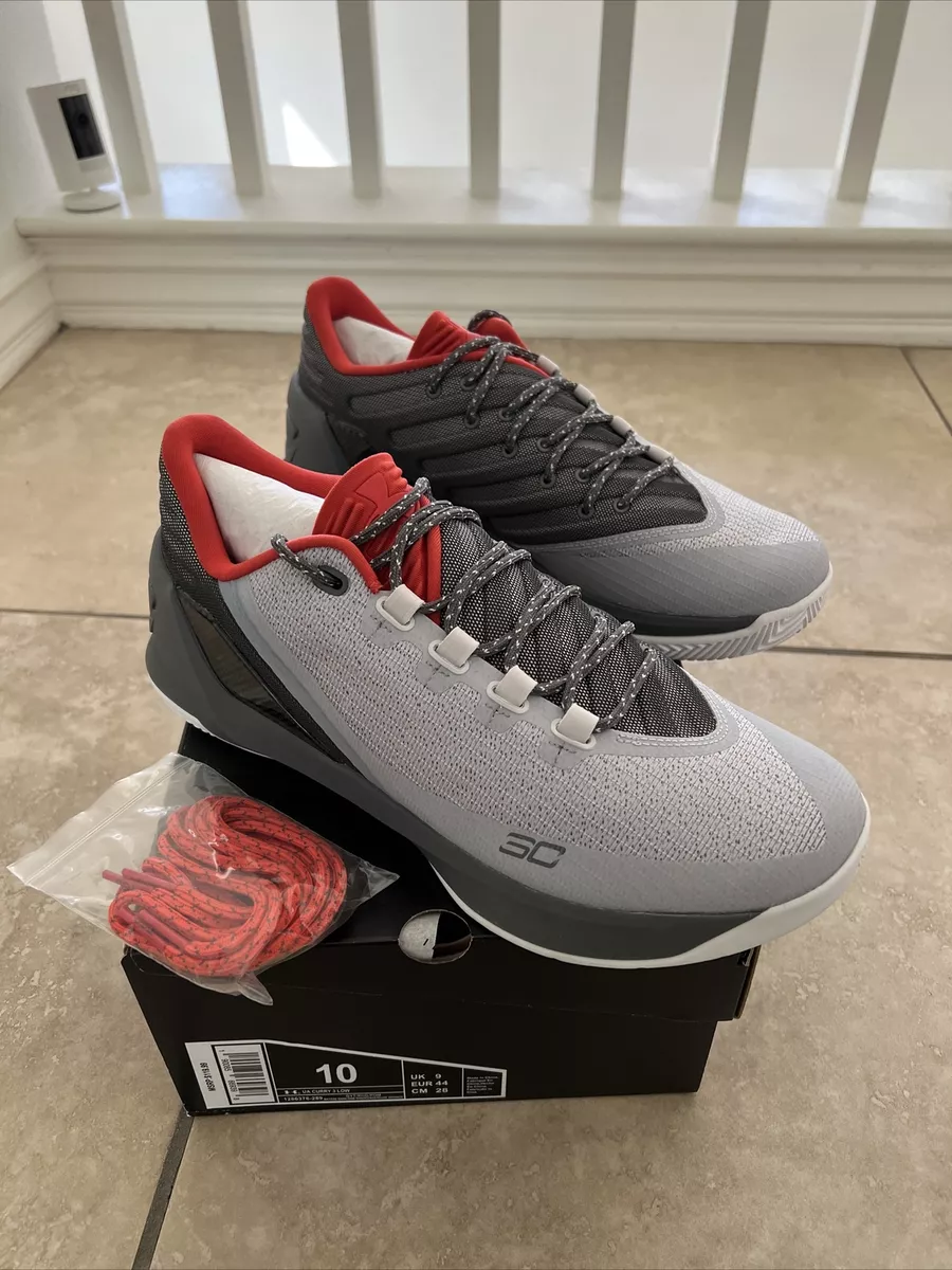 Overeenkomstig Oorlogszuchtig Afdeling Under Armour UA Curry 3 Low Basketball Shoes Gray Red 1286376-289  Men&#039;s SZ 10 | eBay