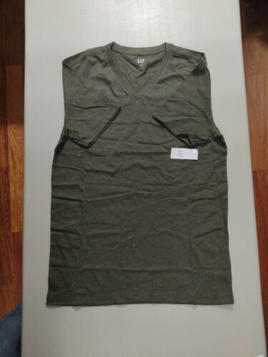 Gap Men's Everyday V-Neck T-Shirt Green Size XS - 第 1/10 張圖片