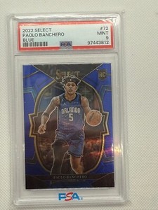 2022 Panini Select Paolo Banchero Concourse Blue Retail #72 PSA 9 Rookie RC