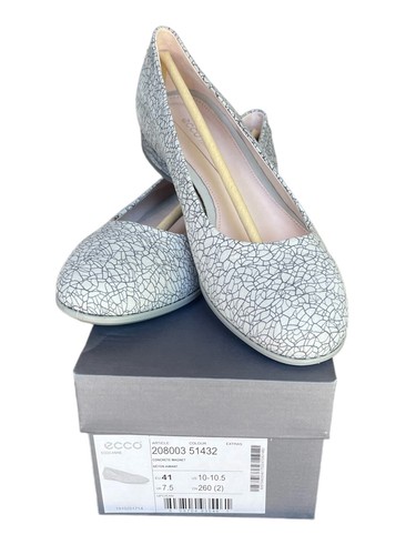 Scarpe piatte da donna Ecco Anine balletto taglia 10-10,5 US 41 EU grigio argento - Foto 2 di 9