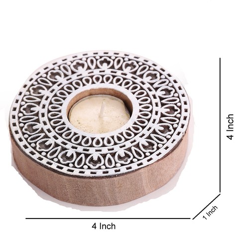 Indian Handmade Printing Wood Stamps Home Wedding Decor Supply Candle Holders - Picture 36 of 57