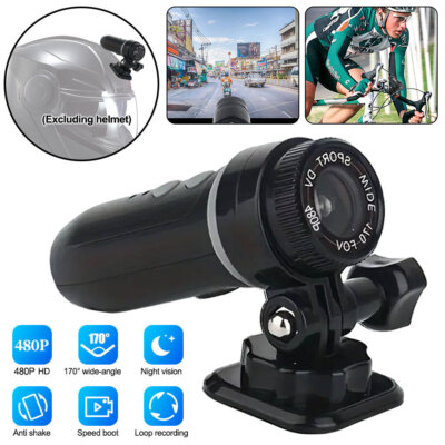 960P Full HD Sports Action Camera MotorCycle Bike Helmet Mini Cam Waterproof DV