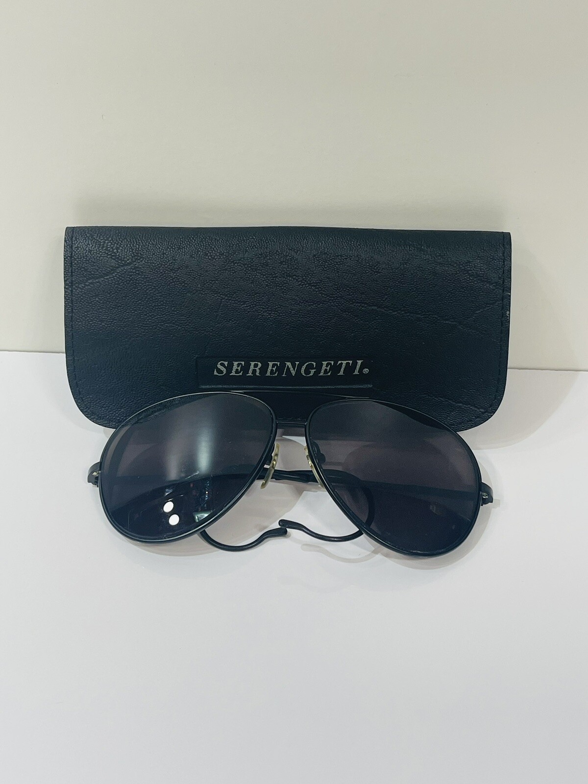 Vtg SERENGETI Drivers Aviator Sunglasses FRAMES Only 5239 G Corning Optics Japan