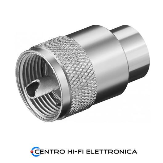 Spina UHF PL259 cavo RG8 - RG213 max 10 mm