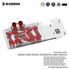 Barrow Full GPU Water Block for ASUS ROG Strix RTX 3060Ti 3070 8G Gaming White