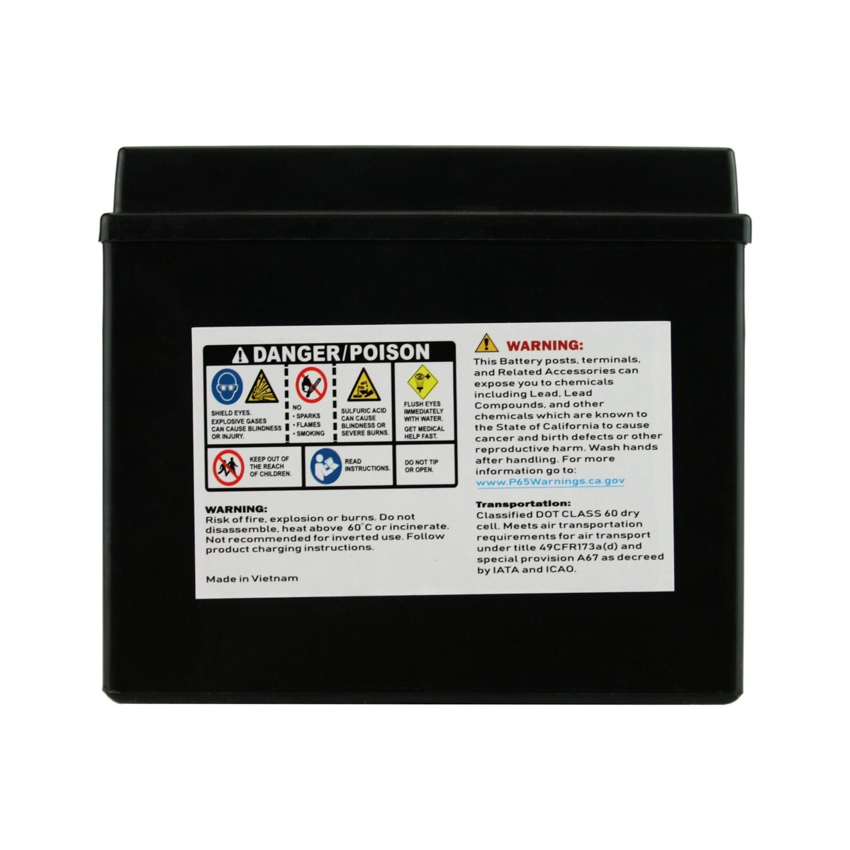 PowerStar YTX12-BS Motorcycle Battery For Kawasaki ZX600 Ninja ZX