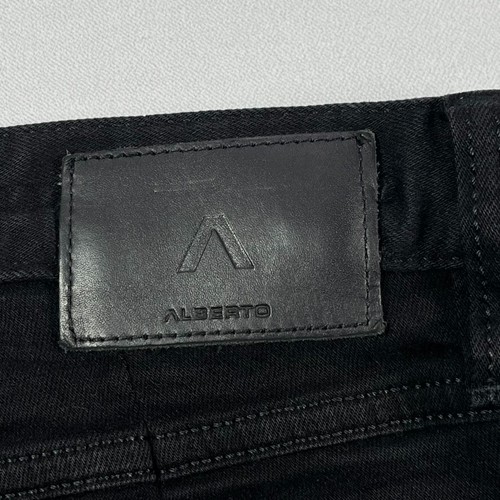 Alberto Black Jeans Men 34x32 Regular Fit PIPE Denim Super Stretch Dual FX T400 - Picture 4 of 20