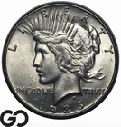 1935 Peace Dollar, Better Date, Lustrous Choice BU++ Final Year Issue