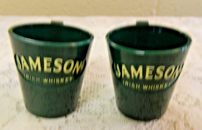Vintage Jameson Whiskey Sidecar Clip on Shot Glass (2) Pair!