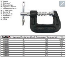Yato C-Schraubzwinge 25-300mm Freie Auswahl