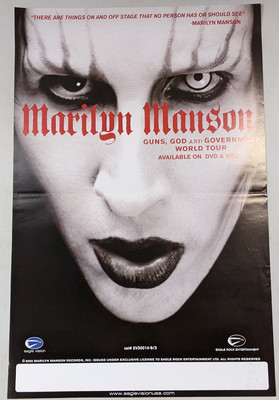 MARILYN MANSON ポスター 2002 Marilyn Manson Guns, Gods and Government World Tour Promo 17