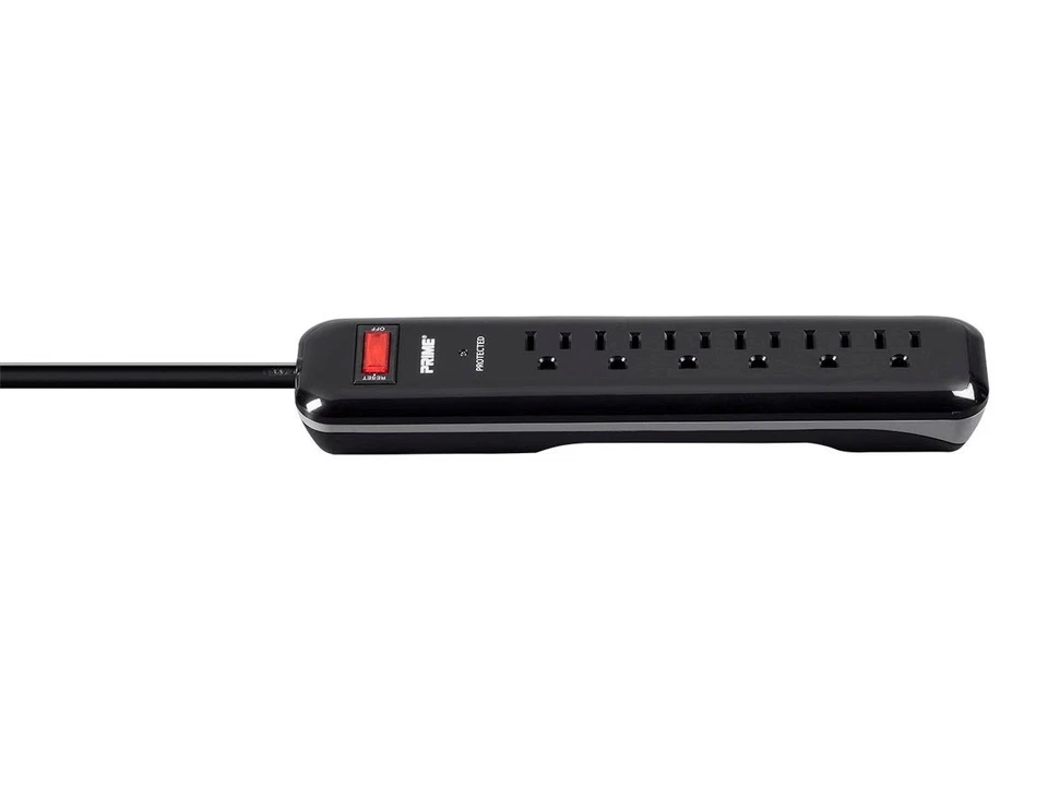 6 Outlet Surge Protector Power Strip with Low-Profile Plug with 4ft Cord. - Image 4 of 4