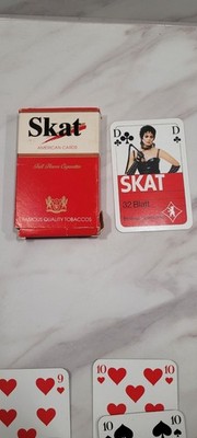 SKAT AMERICAN CARDS 32 BLATT BERLINER SPIELKARTEN FULL FLAVOR CIGARETTES