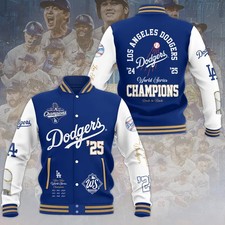 Dodgers 2025 World Series Champions Varsity Jacket, S-5XL