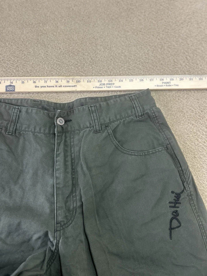 Pantalones Cortos Da Hui Para Hombre 34 Verde Híbrido Rendimiento Ligeros Aire Libre Playa Surf Foto 3 de 4