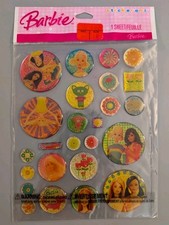 Vintage 2004 Barbie Stickeroni Hallmark Glitter Sticker Sheet Sealed Y2K Mattel