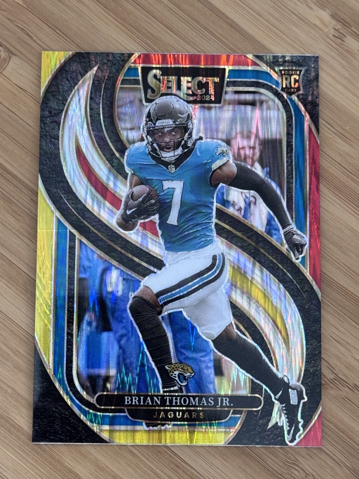 Brian Thomas Jr. 2024 Panini Select - RC Premier Red & Yellow Shock Prizm #143