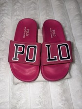 Ralph Lauren Polo Little Girls Slides Sz 11