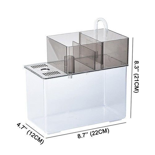 Aquarium Kit 1 Gallon Betta Fish Tank Self Cleaning Fish Tank with Filter, In... - Picture 5 of 7