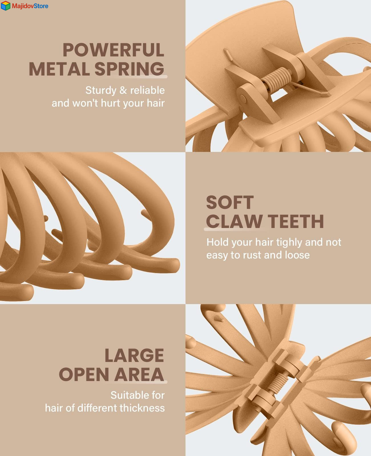 Hair Clips for Thick Hair, 4 Pack - Extra Large Hair Claw Clips for Women, 4.75"