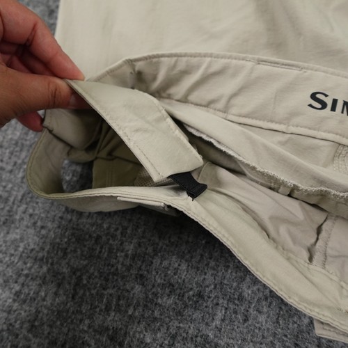 SIMMS Mens Pants Large Beige Nylon/Spandex Lightweight Pockets Fishing (36X31.5) - Picture 8 of 19