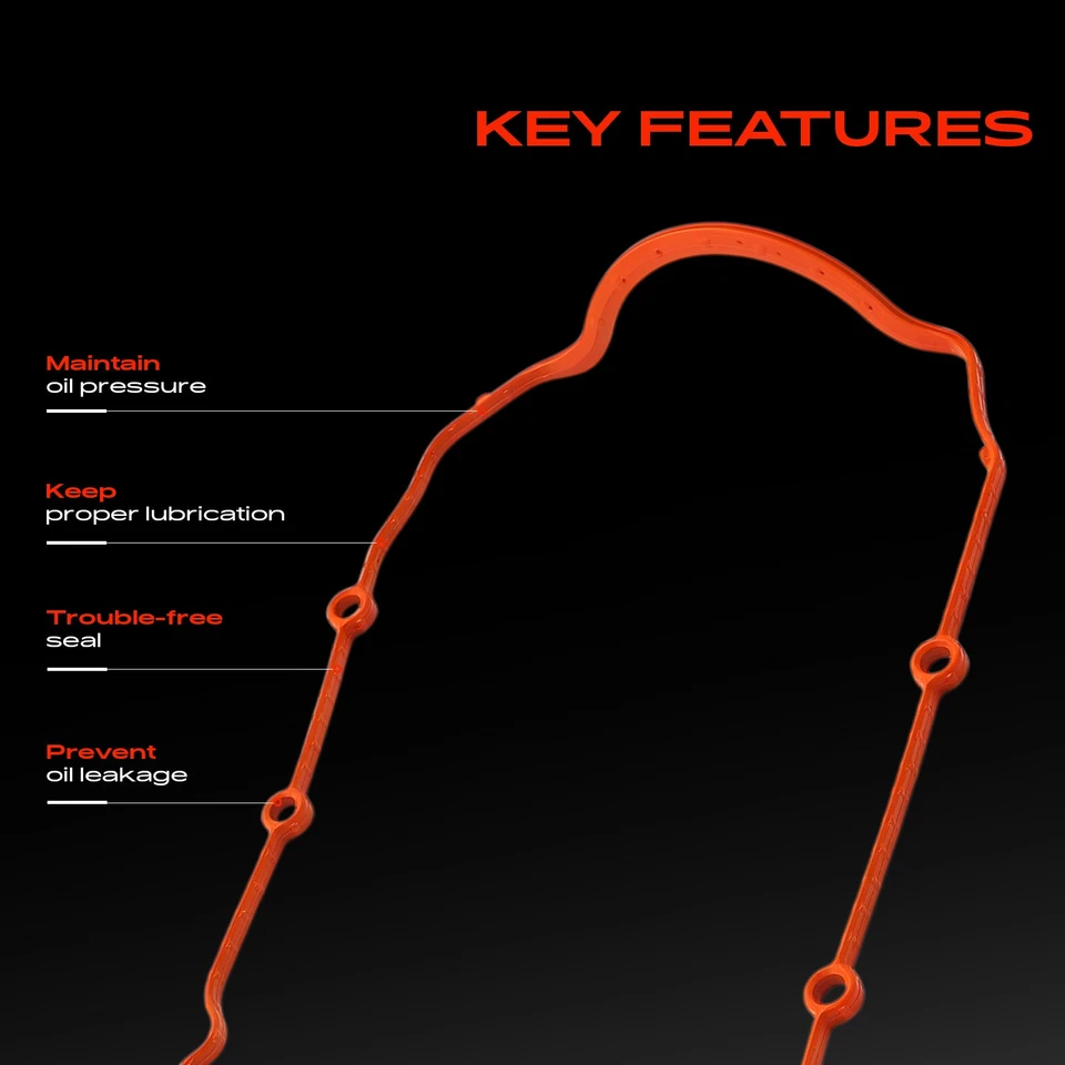 Junta del cárter de aceite del motor para Chevrolet Malibu 04-06 Buick Rendezvous Pontiac Saturn Foto 4 de 4