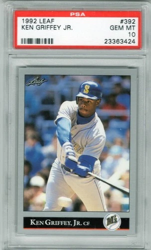 1992 Leaf KEN GRIFFEY JR #392 PSA 10 Mariners HOF