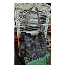Steve Madden Black Studded Chain Strap Hobo Bag Magnetic Zip Closure