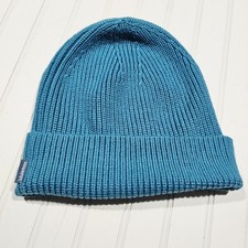 Lululemon Merino Wool Blend Ribbed Knit Stocking Hat Unisex L/XL Aqua Blue