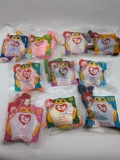 McDonalds Ty Teenie Beanie Babies Complete 1996 Set All sealed Happy Meal 10pcs