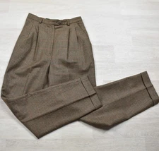 90s Ralph Lauren Wool Cashmere Cuffed Dress Pants Trousers Womens 4 Petite VTG