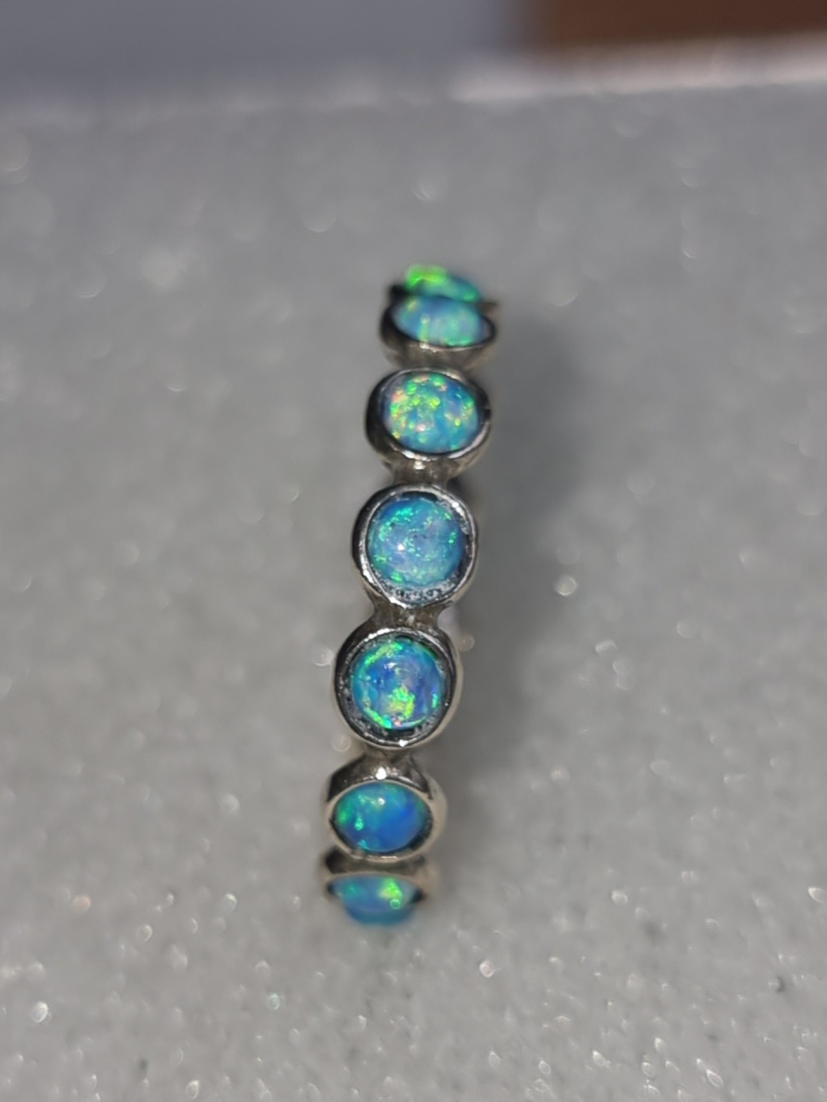 Vintage Solid Silver 925 Real Doublet Opal Ring A… - image 12