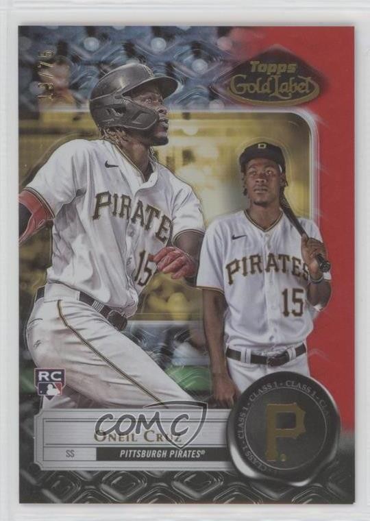 2022 Topps Gold Label Class 1 Red 19/75 Oneil Cruz #95 0xs4
