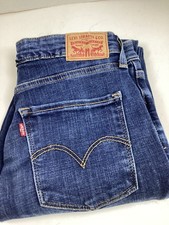 Levi's Women's 721 High-Rise Skinny Jeans Size 28x30- Dark Blue Red Tag