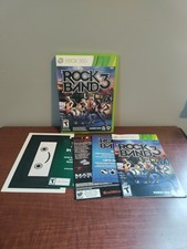 NO GAME DISC! Rock Band 3 (Xbox 360, 2010) Case, Manual, & Inserts Only!
